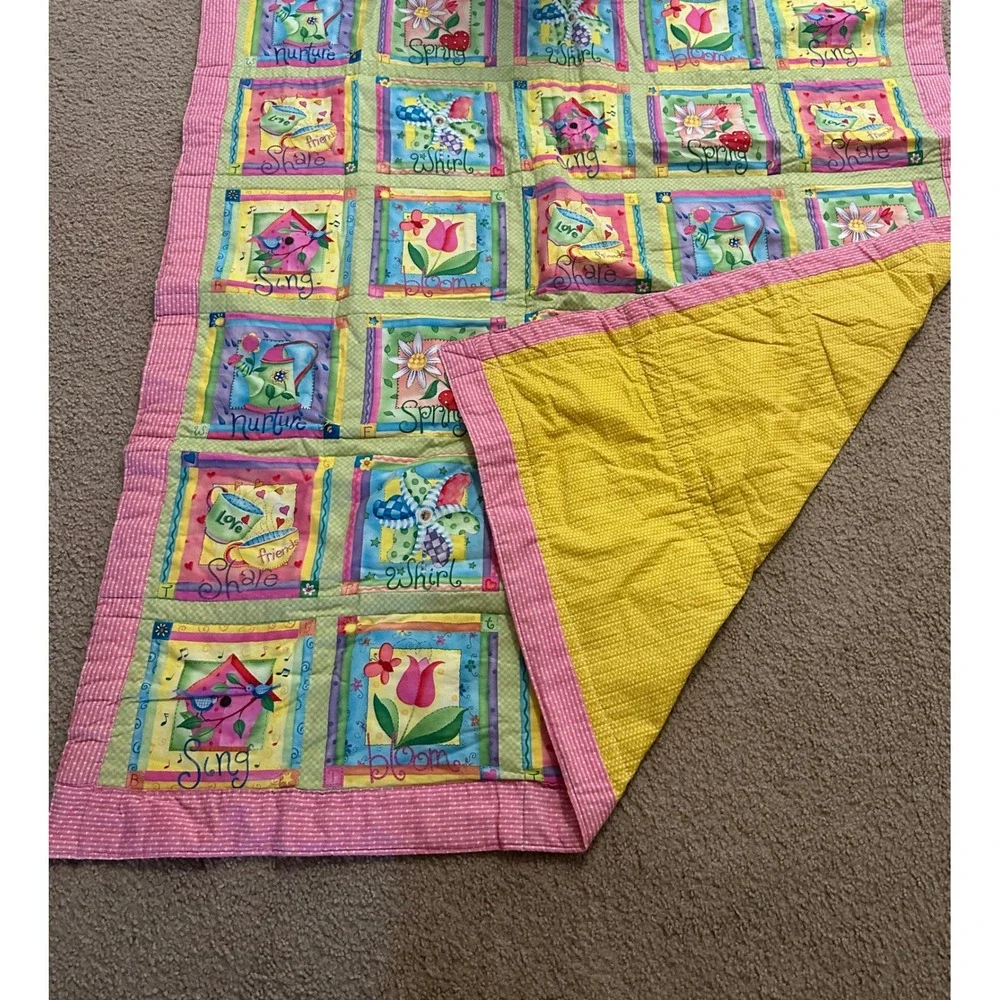 Handmade quilted throw